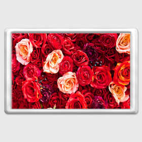 Магнит 45*70 с принтом Букет роз в Тюмени, Пластик | Размер: 78*52 мм; Размер печати: 70*45 | большие | букет | девушкам | красивые | пышные | розы | цветы | яркие