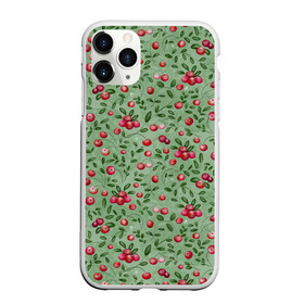 Чехол для iPhone 11 Pro матовый с принтом Клюква на болоте в Тюмени, Силикон |  | Тематика изображения на принте: бесшовный паттерн | болото | ботанический | в подарок | для детей | клюква | красный с зеленым | лес | осень | природа | цветной | ягоды | яркий
