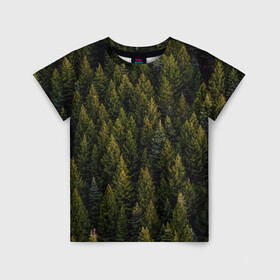 Детская футболка 3D с принтом лес вечный в Тюмени, 100% гипоаллергенный полиэфир | прямой крой, круглый вырез горловины, длина до линии бедер, чуть спущенное плечо, ткань немного тянется | вечный | военный | деревья | камуфляж | лес | охотник | патриот | природа | россия | свобода | сибирь | солдат | тайга