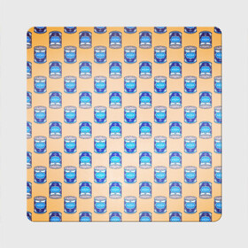 Магнит виниловый Квадрат с принтом Сгущенка паттерн в Тюмени, полимерный материал с магнитным слоем | размер 9*9 см, закругленные углы | pop art | десерт | еда | паттерн | поп арт | сгущенка | сладкое