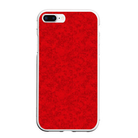 Чехол для iPhone 7Plus/8 Plus матовый с принтом Ярко-красный мраморный узор в Тюмени, Силикон | Область печати: задняя сторона чехла, без боковых панелей | абстрактный | алый | камень | красный | красный мрамор | мрамор | мраморный узор | современный