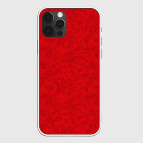Чехол для iPhone 12 Pro с принтом Ярко-красный мраморный узор в Тюмени, силикон | область печати: задняя сторона чехла, без боковых панелей | абстрактный | алый | камень | красный | красный мрамор | мрамор | мраморный узор | современный