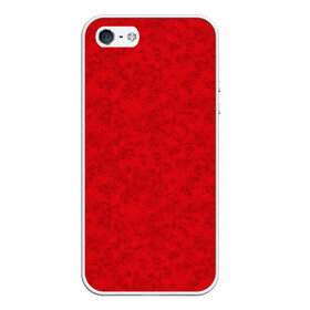 Чехол для iPhone 5/5S матовый с принтом Ярко-красный мраморный узор в Тюмени, Силикон | Область печати: задняя сторона чехла, без боковых панелей | абстрактный | алый | камень | красный | красный мрамор | мрамор | мраморный узор | современный