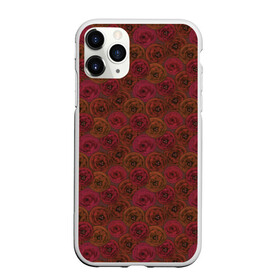 Чехол для iPhone 11 Pro матовый с принтом Цветочный коричневый ретро в Тюмени, Силикон |  | абстрактный | в горошек | коричневый | модный | ретро | цветочный узор | цветы