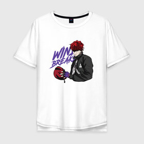 Мужская футболка хлопок Oversize с принтом Vinny Hong в Тюмени, 100% хлопок | свободный крой, круглый ворот, “спинка” длиннее передней части | anime | manhwa | vinny hong | windbreaker | аниме | ветролом | манга | манхва