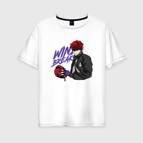 Женская футболка хлопок Oversize с принтом Vinny Hong в Тюмени, 100% хлопок | свободный крой, круглый ворот, спущенный рукав, длина до линии бедер
 | anime | manhwa | vinny hong | windbreaker | аниме | ветролом | манга | манхва
