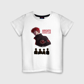 Детская футболка хлопок с принтом Vinny Hong Arigato Uchiha clan в Тюмени, 100% хлопок | круглый вырез горловины, полуприлегающий силуэт, длина до линии бедер | anime | manhwa | uchiha | vinny hong | windbreaker | аниме | ветролом | манга | манхва