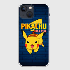 Чехол для iPhone 13 mini с принтом ПИКА ПИКА | PIKA PIKA в Тюмени,  |  | pika | pikachu | аниме | игры | пика | пикачу | покемон | покемоны