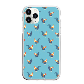 Чехол для iPhone 11 Pro Max матовый с принтом Петушки паттерн в Тюмени, Силикон |  | rooster | паттерн | петух | петушки | птица | рисунок