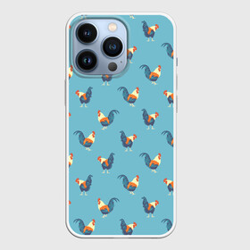 Чехол для iPhone 13 Pro с принтом Петушки паттерн в Тюмени,  |  | rooster | паттерн | петух | петушки | птица | рисунок