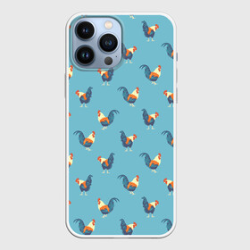 Чехол для iPhone 13 Pro Max с принтом Петушки паттерн в Тюмени,  |  | rooster | паттерн | петух | петушки | птица | рисунок
