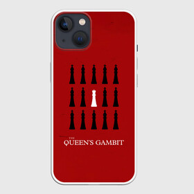 Чехол для iPhone 13 с принтом Белая королева в Тюмени,  |  | chess | serial | the queens gambit | аня тейлор джой | сериал | сериалы | ход королевы | шахматы | элизабет хармон