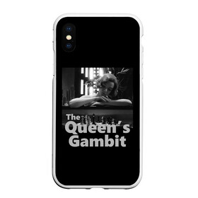 Чехол для iPhone XS Max матовый с принтом Sad Queen в Тюмени, Силикон | Область печати: задняя сторона чехла, без боковых панелей | Тематика изображения на принте: chess | serial | the queens gambit | аня тейлор джой | сериал | сериалы | ход королевы | шахматы | элизабет хармон