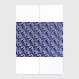 Магнитный плакат 2Х3 с принтом Сине-фиолетовый цветочный узор в Тюмени, Полимерный материал с магнитным слоем | 6 деталей размером 9*9 см | Тематика изображения на принте: однотонный | ретро | синие цветы | темный узор | цветочный узор | цветы