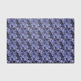 Головоломка Пазл магнитный 126 элементов с принтом Сине-фиолетовый цветочный узор в Тюмени, полимерный материал с магнитным слоем | 126 деталей, размер изделия —  180*270 мм | однотонный | ретро | синие цветы | темный узор | цветочный узор | цветы