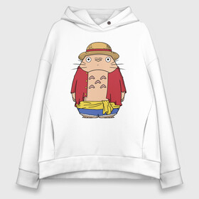 Женское худи Oversize хлопок с принтом Totoro Luffy в Тюмени, френч-терри — 70% хлопок, 30% полиэстер. Мягкий теплый начес внутри —100% хлопок | боковые карманы, эластичные манжеты и нижняя кромка, капюшон на магнитной кнопке | ghibli | japan | luffy | nature | neigbor | neighbour | totoro | анимация | аниме | гибли | друг | животные | лес | луффи | милый | мир | миядзаки | мой сосед тоторо | мульт | мультфильм | природа | сосед | тоторо | хаяо | хранитель