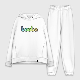 Женский костюм хлопок Oversize с принтом BOOBA LOGO | БУБА ЛОГО (Z) в Тюмени,  |  | baby | booba | buba | gnom | logo | буба | гном | гномик | детям | для ребенка | лого | логотип | мультик | ребенку