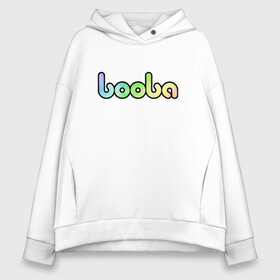 Женское худи Oversize хлопок с принтом BOOBA LOGO | БУБА ЛОГО (Z) в Тюмени, френч-терри — 70% хлопок, 30% полиэстер. Мягкий теплый начес внутри —100% хлопок | боковые карманы, эластичные манжеты и нижняя кромка, капюшон на магнитной кнопке | baby | booba | buba | gnom | logo | буба | гном | гномик | детям | для ребенка | лого | логотип | мультик | ребенку