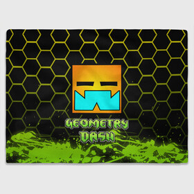 Плед 3D с принтом Geometry Dash (Классика) в Тюмени, 100% полиэстер | закругленные углы, все края обработаны. Ткань не мнется и не растягивается | dash | geometry | geometry dash | геометри десш | квадрат | мобильная игра | шеометри даш