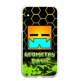 Чехол для iPhone XS Max матовый с принтом Geometry Dash (Классика) в Тюмени, Силикон | Область печати: задняя сторона чехла, без боковых панелей | dash | geometry | geometry dash | геометри десш | квадрат | мобильная игра | шеометри даш