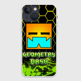 Чехол для iPhone 13 mini с принтом Geometry Dash (Классика) в Тюмени,  |  | Тематика изображения на принте: dash | geometry | geometry dash | геометри десш | квадрат | мобильная игра | шеометри даш