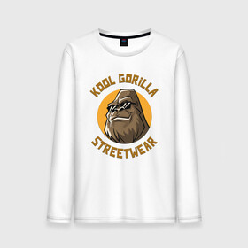 Мужской лонгслив хлопок с принтом Koll Gorilla Streetwear в Тюмени, 100% хлопок |  | gorilla | koll gorilla | streetwear | горилла | обезьяна