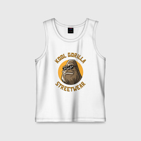 Детская майка хлопок с принтом Koll Gorilla Streetwear в Тюмени,  |  | gorilla | koll gorilla | streetwear | горилла | обезьяна