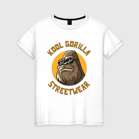 Женская футболка хлопок с принтом Koll Gorilla Streetwear в Тюмени, 100% хлопок | прямой крой, круглый вырез горловины, длина до линии бедер, слегка спущенное плечо | gorilla | koll gorilla | streetwear | горилла | обезьяна