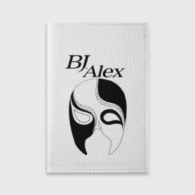 Обложка для паспорта матовая кожа с принтом Маска BJ Alex в Тюмени, натуральная матовая кожа | размер 19,3 х 13,7 см; прозрачные пластиковые крепления | alex | bj | bj alex | алекс | ан джи вон | аниме | дживон | маска | сенен ай | стример