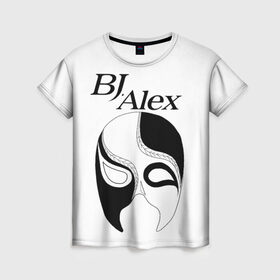 Женская футболка 3D с принтом Маска BJ Alex в Тюмени, 100% полиэфир ( синтетическое хлопкоподобное полотно) | прямой крой, круглый вырез горловины, длина до линии бедер | alex | bj | bj alex | алекс | ан джи вон | аниме | дживон | маска | сенен ай | стример