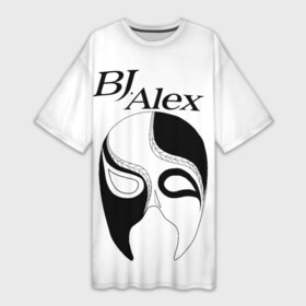 Платье-футболка 3D с принтом Маска BJ Alex в Тюмени,  |  | alex | bj | bj alex | алекс | ан джи вон | аниме | дживон | маска | сенен ай | стример