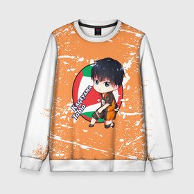 Детский свитшот 3D с принтом Kageyama tobio | Haikyu (Z) в Тюмени, 100% полиэстер | свободная посадка, прямой крой, мягкая тканевая резинка на рукавах и понизу свитшота | Тематика изображения на принте: haikuu | haikyu | haikyuu | kageyama | kageyama tobio | tobio | волейбол | спортивная манга | хайку | хайкю