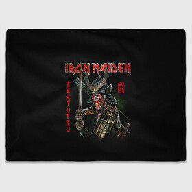 Плед 3D с принтом Iron Maiden, Senjutsu в Тюмени, 100% полиэстер | закругленные углы, все края обработаны. Ткань не мнется и не растягивается | iron maiden | senjutsu | айрон мейден | группы | музыка | рок | самурпй | хеви метал | череп