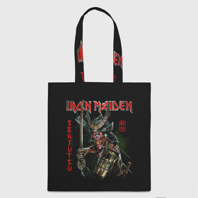 Шоппер 3D с принтом Iron Maiden, Senjutsu в Тюмени, 100% полиэстер | Плотность: 200 г/м2; Размер: 34×35 см; Высота лямок: 30 см | iron maiden | senjutsu | айрон мейден | группы | музыка | рок | самурпй | хеви метал | череп