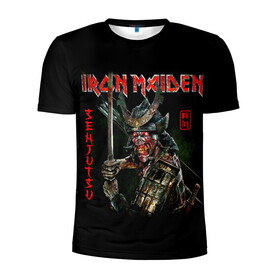 Мужская футболка 3D спортивная с принтом Iron Maiden, Senjutsu в Тюмени, 100% полиэстер с улучшенными характеристиками | приталенный силуэт, круглая горловина, широкие плечи, сужается к линии бедра | iron maiden | senjutsu | айрон мейден | группы | музыка | рок | самурпй | хеви метал | череп