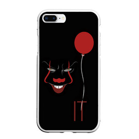 Чехол для iPhone 7Plus/8 Plus матовый с принтом Pennywise it в Тюмени, Силикон | Область печати: задняя сторона чехла, без боковых панелей | it | pennywise | клоун | красный шарик | оно | пеннивайз