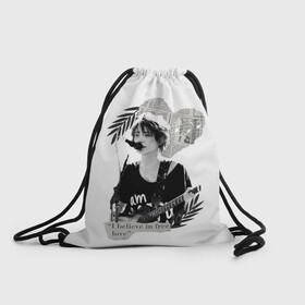 Рюкзак-мешок 3D с принтом Free love в Тюмени, 100% полиэстер | плотность ткани — 200 г/м2, размер — 35 х 45 см; лямки — толстые шнурки, застежка на шнуровке, без карманов и подкладки | земфира | любовь | музыка | музыканты | песни о любви