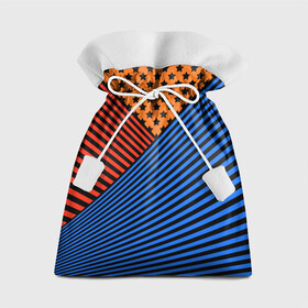 Подарочный 3D мешок с принтом Комбинированный полосатый узор в Тюмени, 100% полиэстер | Размер: 29*39 см | Тематика изображения на принте: абстрактный | геометрический | звезды | комбинированный | косые полосы | молодежный | полосатый узор | полосы | популярный | современный