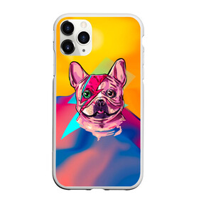 Чехол для iPhone 11 Pro матовый с принтом Собака с молнией в Тюмени, Силикон |  | dog | бульдог | гроза | молния | мопс | пес | собака | собаки | собачка | текстура