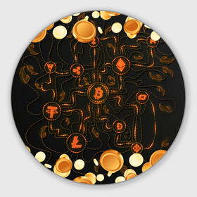 Коврик для мышки круглый с принтом Криптовалюта | Crypto (Z) в Тюмени, резина и полиэстер | круглая форма, изображение наносится на всю лицевую часть | binance coin | bitcoin | blockchain | btc | cardano | crypto | ethereum | litecoin | polkadot | tether | xrp | биткоин | блокчейн | валюта | деньги | криптовалюта | майнер | майнинг | цифровая валюта | цифровое золото | эфир