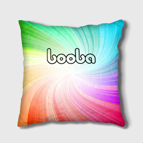 Подушка 3D с принтом BOOBA LOGO | БУБА ЛОГО (Z) в Тюмени, наволочка – 100% полиэстер, наполнитель – холлофайбер (легкий наполнитель, не вызывает аллергию). | состоит из подушки и наволочки. Наволочка на молнии, легко снимается для стирки | Тематика изображения на принте: baby | booba | buba | gnom | logo | буба | гном | гномик | детям | для ребенка | лого | логотип | мультик | ребенку