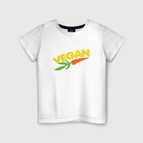 Детская футболка хлопок с принтом Vegan Life в Тюмени, 100% хлопок | круглый вырез горловины, полуприлегающий силуэт, длина до линии бедер | green | greenpaece | vegan | yoga | веган | вегетарианец | гринпис | дерево | еда | животные | жизнь | здоровье | зеленый | йога | мир | овощи | пища | планета | природа | фрукты