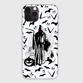 Чехол для iPhone 12 Pro с принтом Хэллоуин, Grim Reaper в Тюмени, силикон | область печати: задняя сторона чехла, без боковых панелей | Тематика изображения на принте: bat | death | ghost | halloween | horror | spiderweb | вампиры | летучая мышь | летучие мыши | нечистая сила | нечисть | пауки | паутина | привидение | призрак | страшный | тыква | тьма | хеллоуин | хоррор | хэллоуин