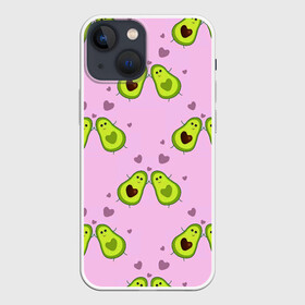 Чехол для iPhone 13 mini с принтом Любовь | Авокадиков в Тюмени,  |  | avocado | food | fruit | pattern | vegan | vegetarian | авокадо | веган | вегетарианство | еда | зелёная | паттерн | правильное питание | фрукт | фрукты