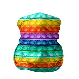 Бандана-труба 3D с принтом  ПОП ИТ ANTI-STRESS в Тюмени, 100% полиэстер, ткань с особыми свойствами — Activecool | плотность 150‒180 г/м2; хорошо тянется, но сохраняет форму | pop it | popit | антистресс | игрушка | поп ит | попит | пузырчатая плёнка | пупырка | симпл димпл | симплдимпл