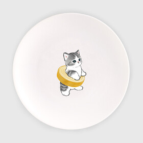Тарелка с принтом Котёнок в бублике в Тюмени, фарфор | диаметр - 210 мм
диаметр для нанесения принта - 120 мм | арт | бублик | кот | котёнок | кошка | милая кошка | милый кот | милый котёнок | пончик | рисунок