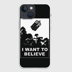 Чехол для iPhone 13 mini с принтом Я хочу верить в Тюмени,  |  | doctor who | i want to believe | serial | доктор кто | путешествия во времени | секретные материалы | сериал | сериалы | фантастика