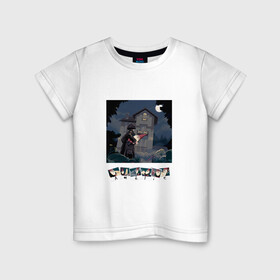 Детская футболка хлопок с принтом Amelie Poulain Амели ночь гном в Тюмени, 100% хлопок | круглый вырез горловины, полуприлегающий силуэт, длина до линии бедер | Тематика изображения на принте: ameli | amlie poulain | амели пулен | гном | ночь | фильм
