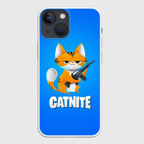Чехол для iPhone 13 mini с принтом Catnite в Тюмени,  |  | cs go | fortnite | кот | котик | смешной кот | смешной фортнайт | фортнайт | шутер