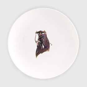 Тарелка с принтом Скарамучча в Тюмени, фарфор | диаметр - 210 мм
диаметр для нанесения принта - 120 мм | арт | баал | инадзума | милый парень | рисунок | скарамучча | фатуи